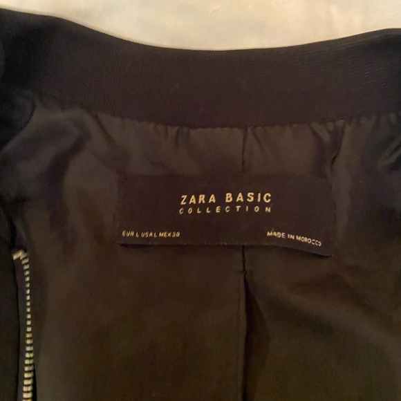 Zara Black Bomber Jacket - Picture 3 of 4